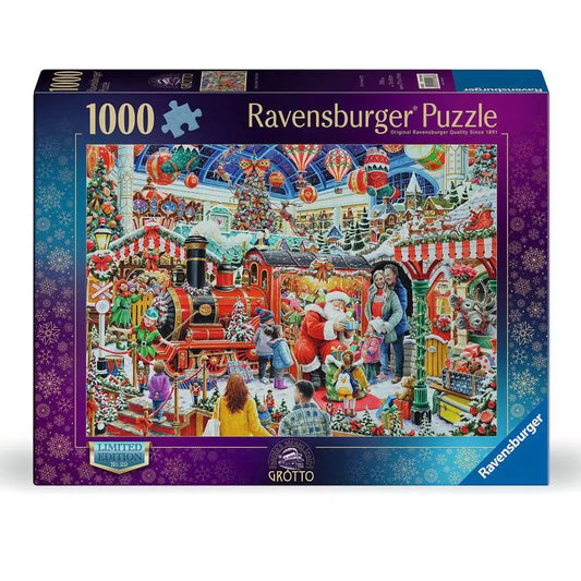 Ravensburger 1000 Piece Puzzle - Santa's Steam Train Grotto