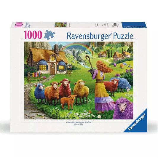 Ravensburger 1000 Piece Puzzle - The Happy Sheep Yarn Shop