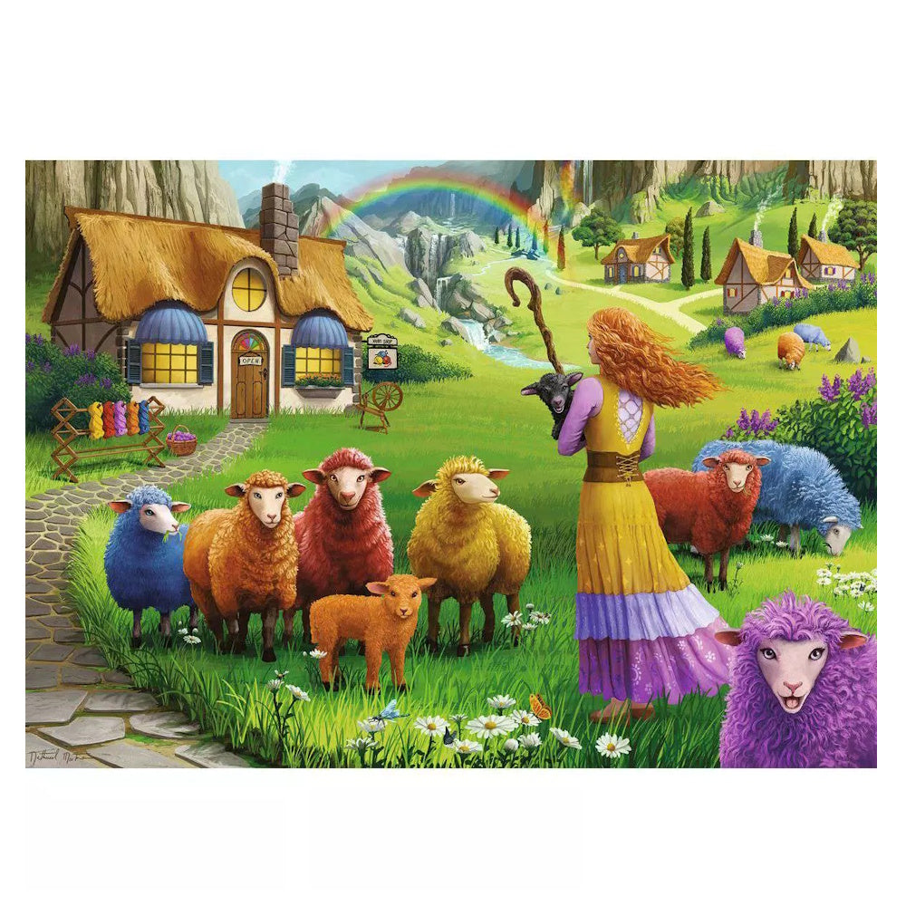 Ravensburger 1000 Piece Puzzle - The Happy Sheep Yarn Shop