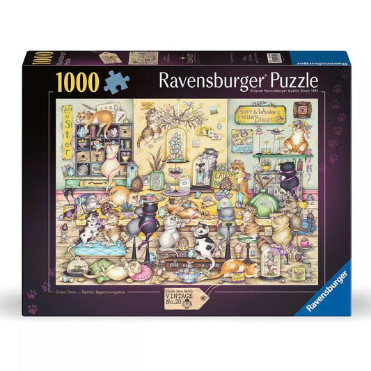 Ravensburger 1000 Piece Puzzle - Crazy Cats Easter Eggstravaganza