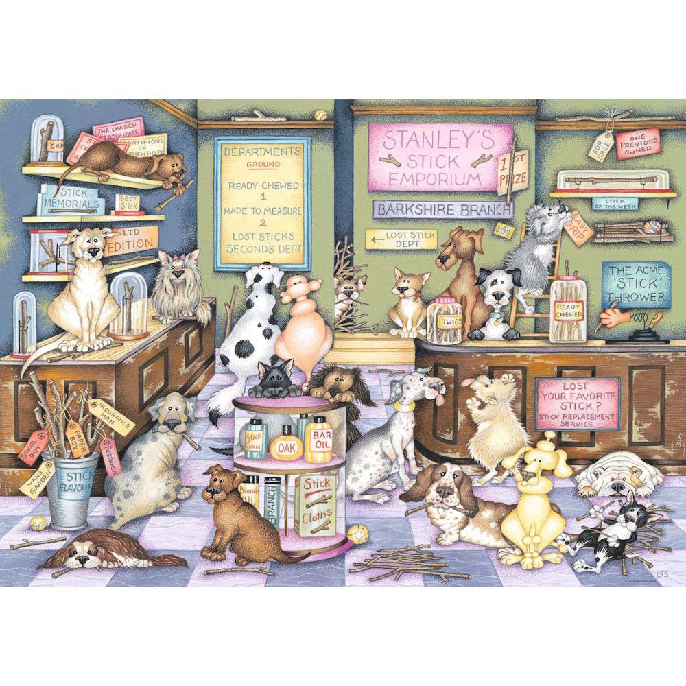 Ravensburger 1000 Piece Puzzle - Dapper Dogs: Stanley's Stick Emporium