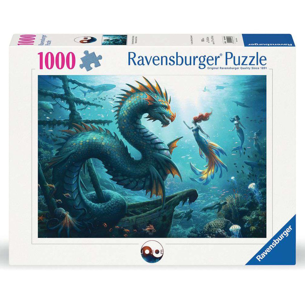 Ravensburger 1000 Piece Puzzle - Enchanted Depths: Dragon, Mermaids and Turtles