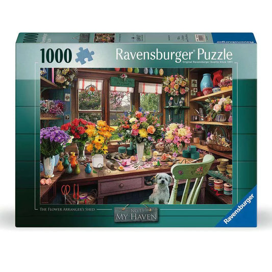 Ravensburger 1000 Piece Puzzle - My Haven #13 - The Flower Arranger's Shed
