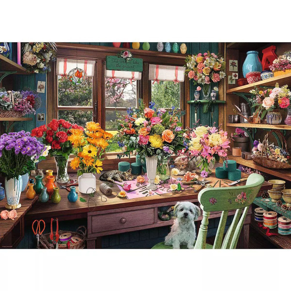 Ravensburger 1000 Piece Puzzle - My Haven #13 - The Flower Arranger's Shed