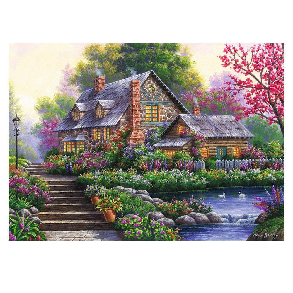 Ravensburger 1000 Piece Puzzle - Romantic Cottage