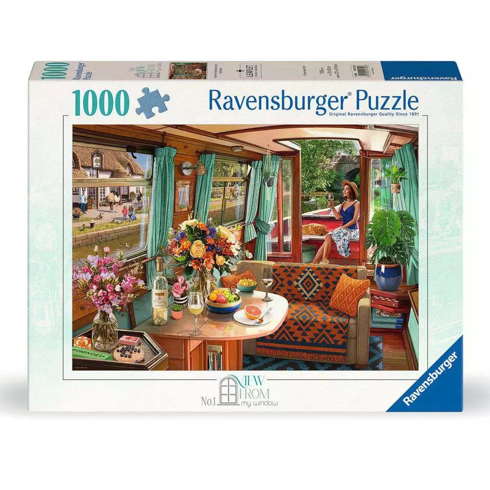 Ravensburger 1000 Piece Puzzle - View from My Window #1 - Canal Boat