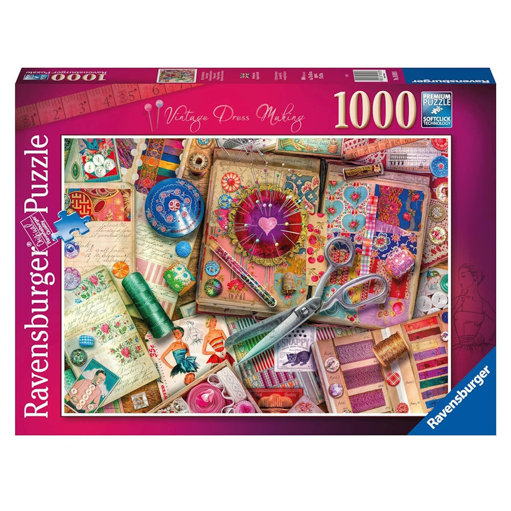 Ravensburger 1000 Piece Puzzle - Vintage Dress Making