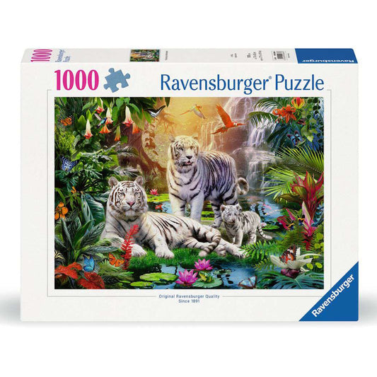 Ravensburger 1000 Piece Puzzle - White Tiger Family