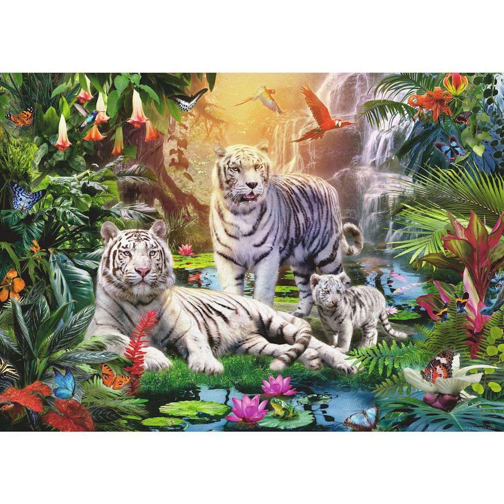 Ravensburger 1000 Piece Puzzle - White Tiger Family