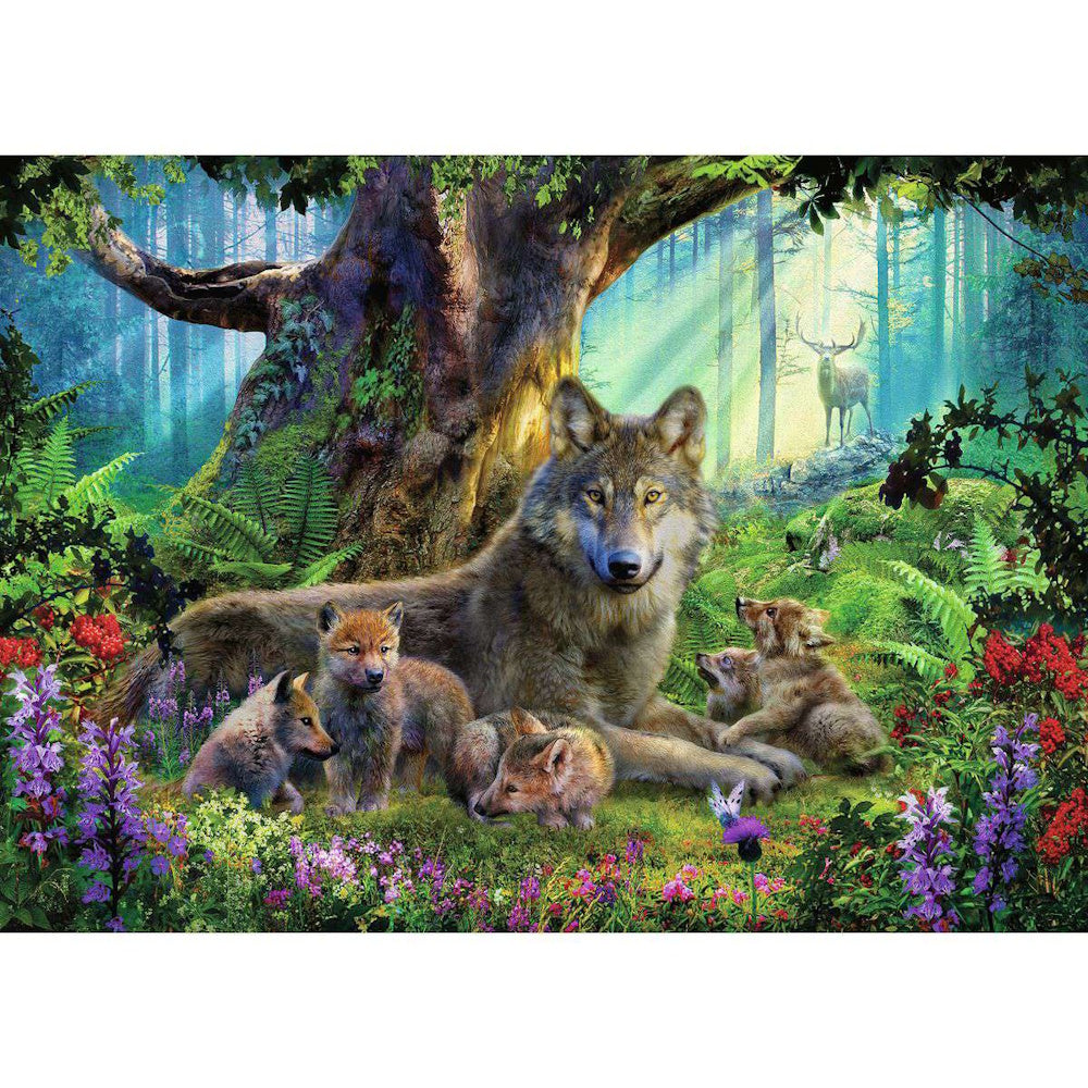 Ravensburger 1000 Piece Puzzle - Wolves in the Forest
