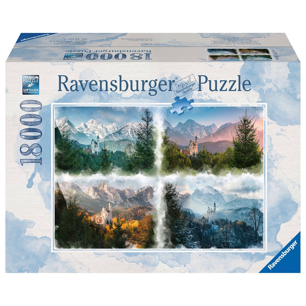 Ravensburger 18000 Piece Puzzle - Neuschwanstein Castle through the Seasons