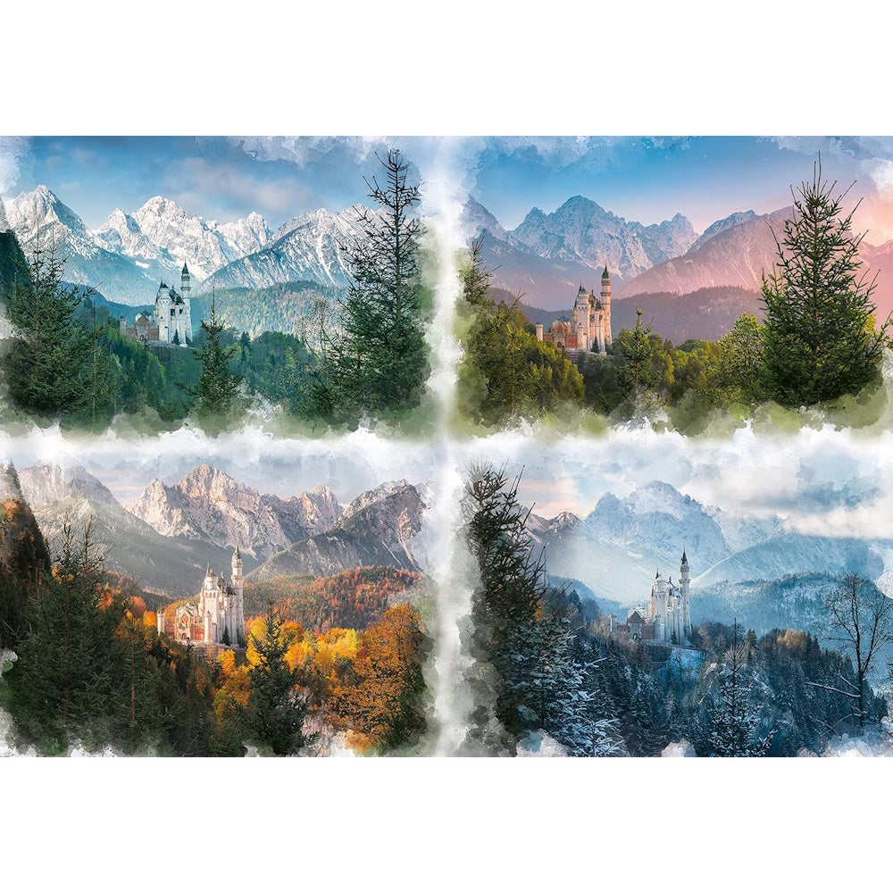 Ravensburger 18000 Piece Puzzle - Neuschwanstein Castle through the Seasons