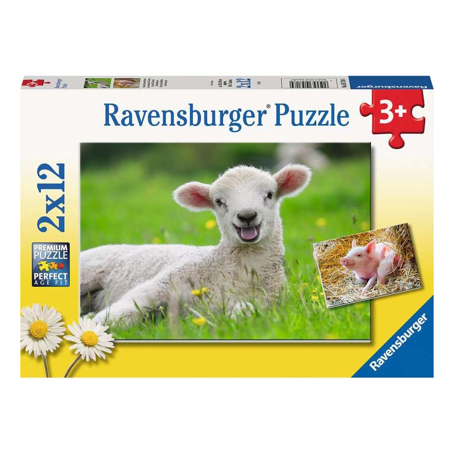 Ravensburger 2 x 12 Piece Puzzles - Farm Animals Babies