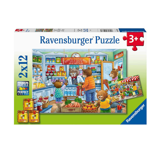 Ravensburger 2 x 12 Piece Puzzles - Let's Go Shopping