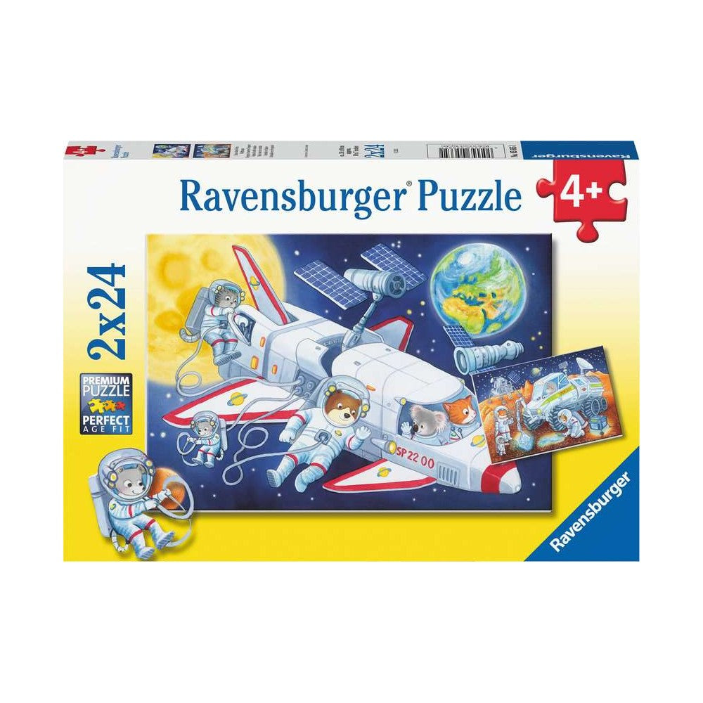 Ravensburger 2 x 24 Piece Puzzles - Animals in Space