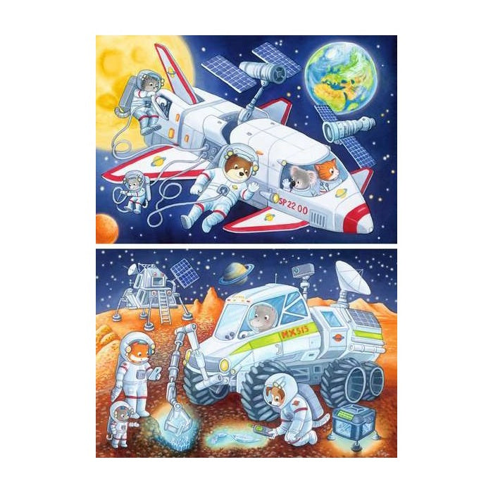 Ravensburger 2 x 24 Piece Puzzles - Animals in Space