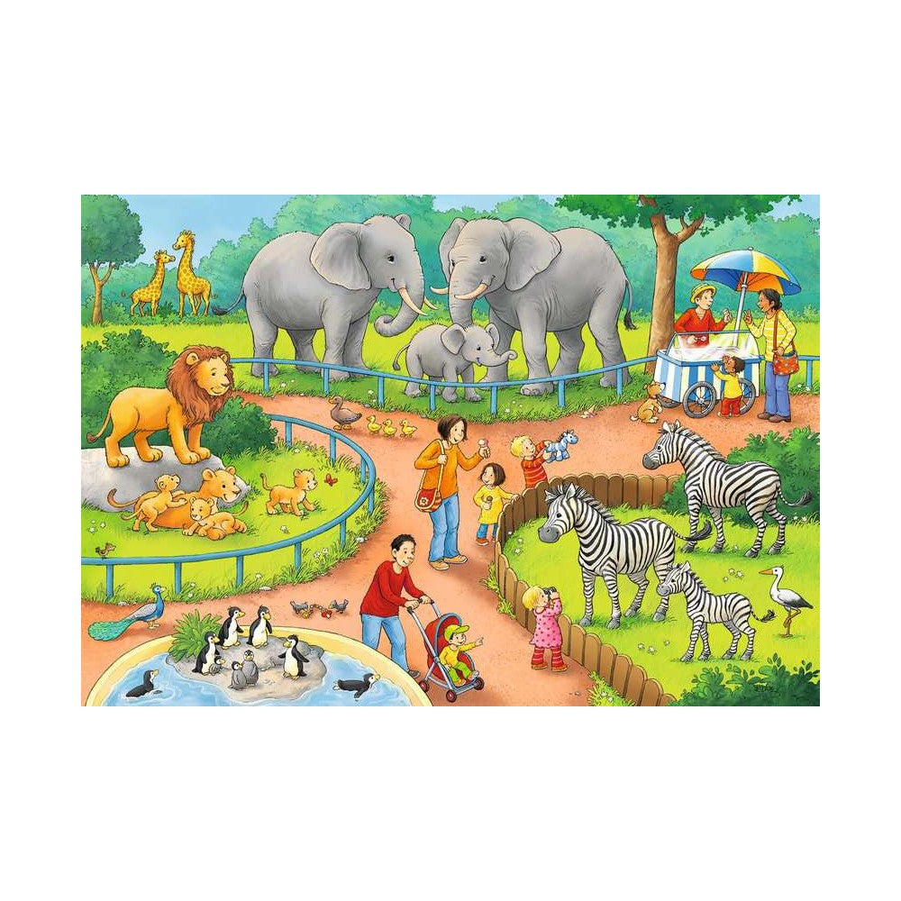 Ravensburger 2 x 24 Piece Puzzles - A Day at the Zoo