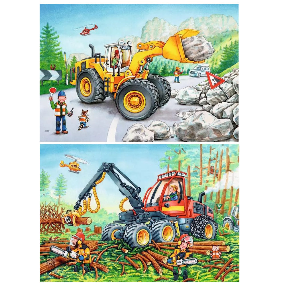 Ravensburger 2 x 24 Piece Puzzles - Diggers at Work