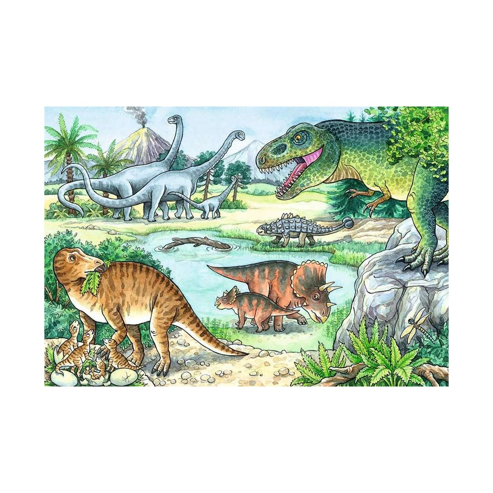 Ravensburger 2 x 24 Piece Puzzles - Dinosaurs of Land and Sea
