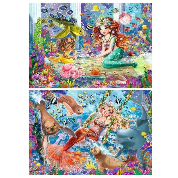 Ravensburger 2 x 24 Piece Puzzles - Mermaid Tea Party