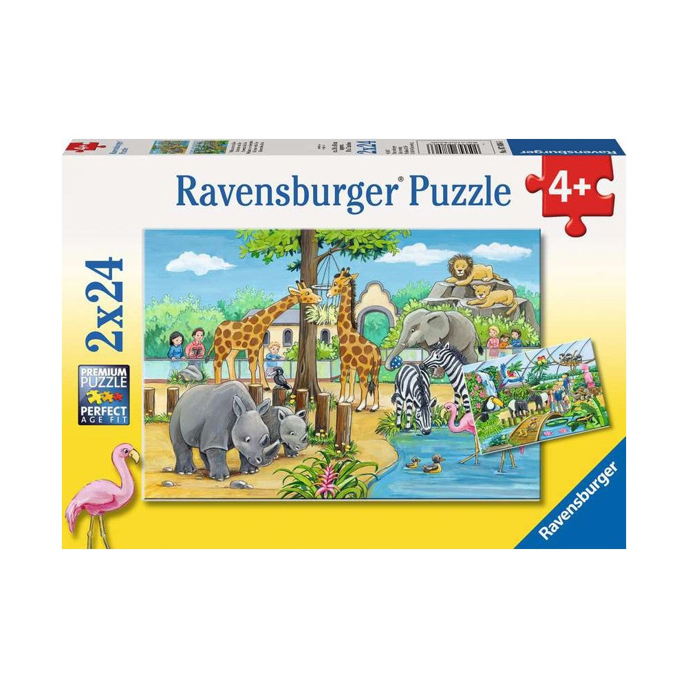 Ravensburger 2 x 24 Piece Puzzles - Welcome to the Zoo