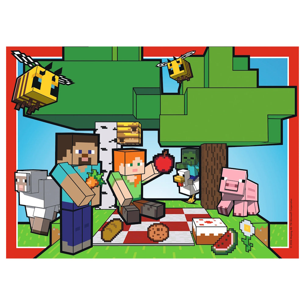 Ravensburger 4 x 100 Piece Puzzles - Minecraft Realms & Adventures