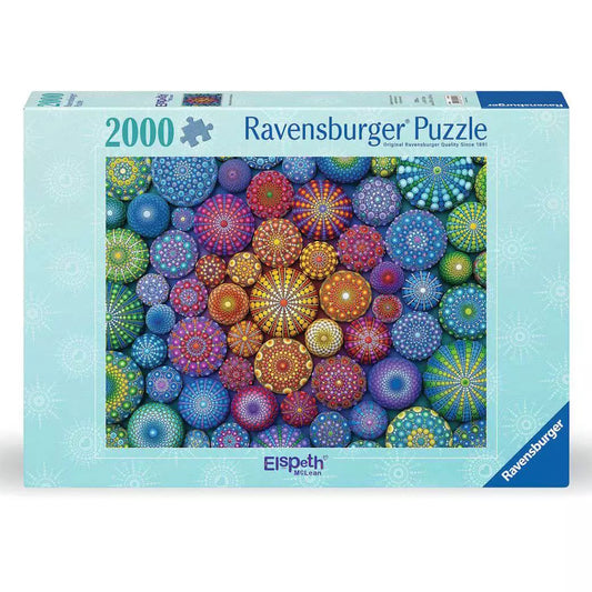Ravensburger 2000 Piece Puzzle - Radiating Rainbow Mandalas