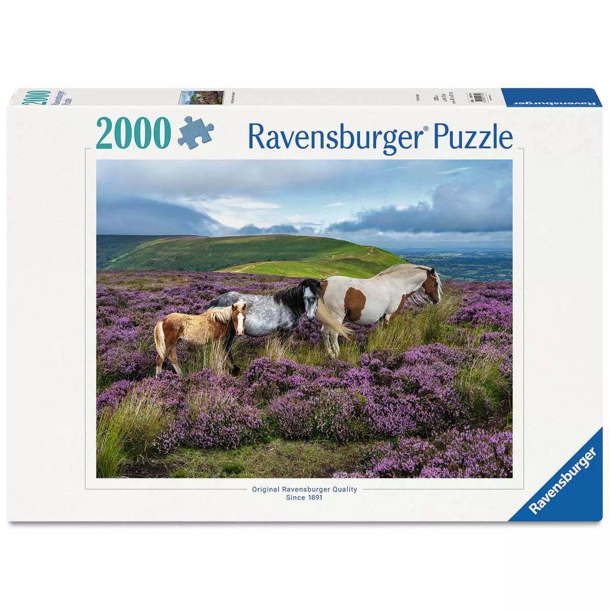 Ravensburger 2000 Piece Puzzle - Wild Horses in the Heather