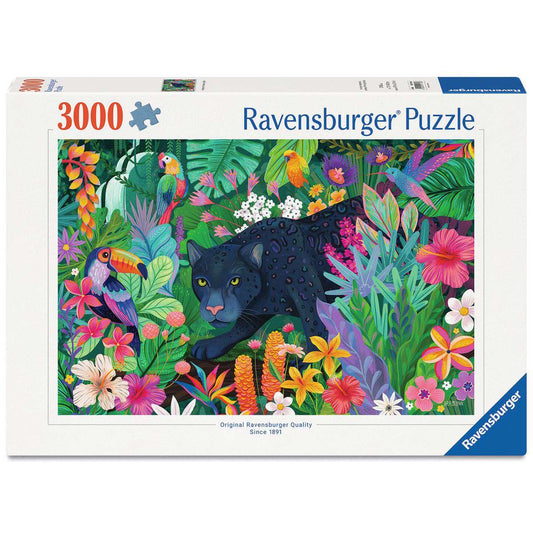 Ravensburger 3000 Piece Puzzle - Panther in Flower Jungle