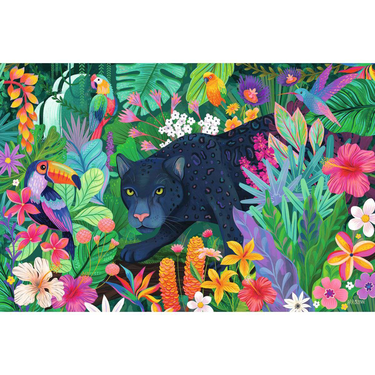 Ravensburger 3000 Piece Puzzle - Panther in Flower Jungle