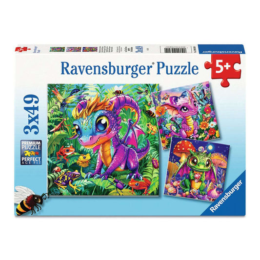 Ravensburger 3 x 49 Piece Puzzles - Baby Garden Dragons
