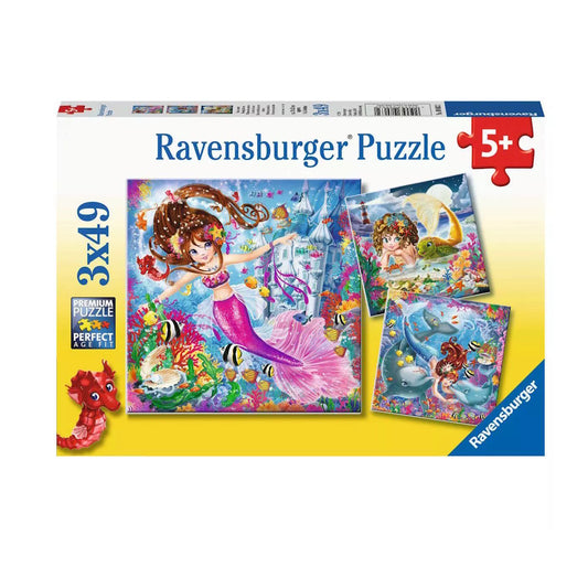 Ravensburger 3 x 49 Piece Puzzles - Charming Mermaids