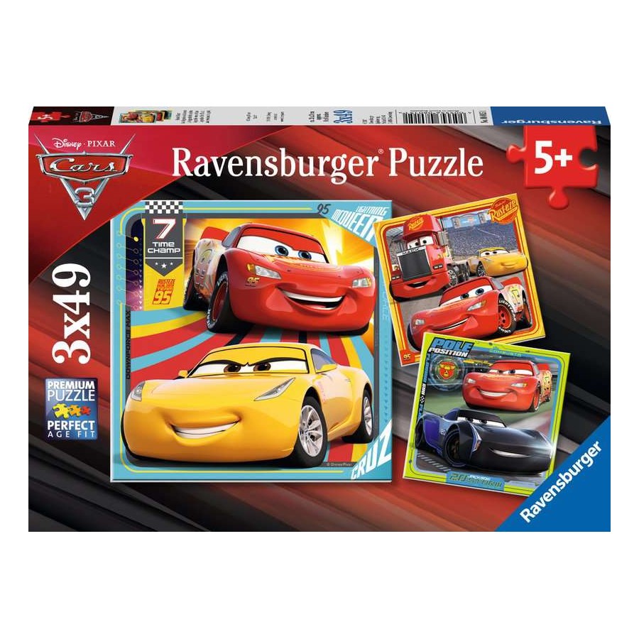 Ravensburger 3 x 49 Piece Puzzles - Disney Cars 3 Collection