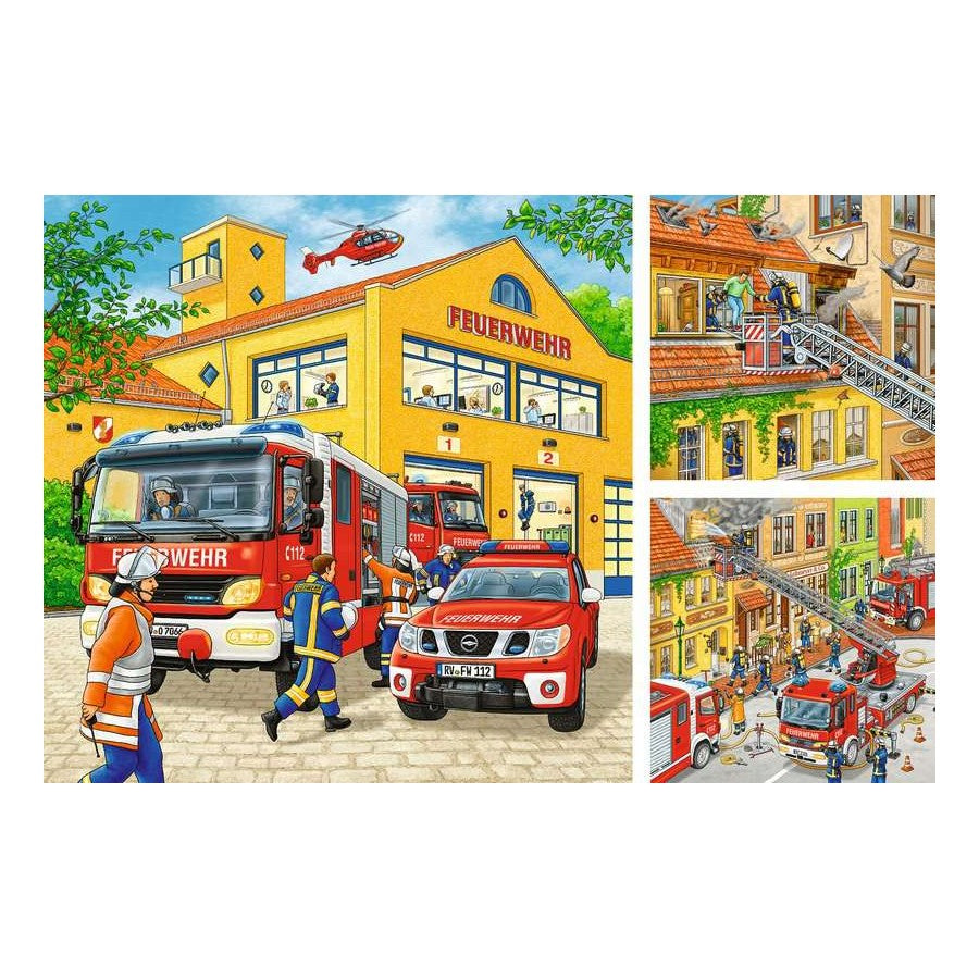 Ravensburger 3 x 49 Piece Puzzles - Fire Brigade Run