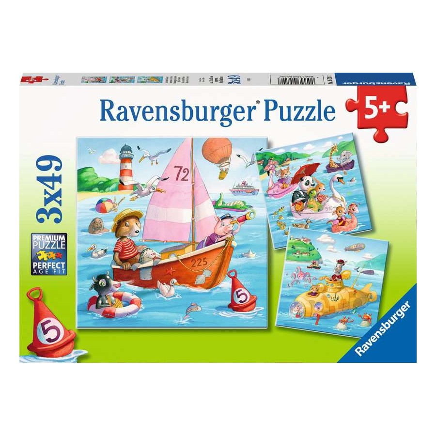 Ravensburger 3 x 49 Piece Puzzles - Fun on the Water