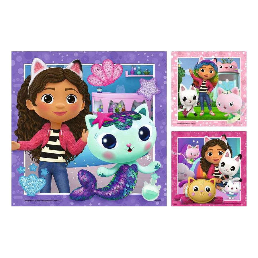 Ravensburger 3 x 49 Piece Puzzles - Gabby's Dollhouse It's Meow Time!