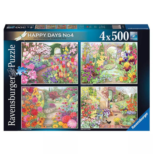 Ravensburger 4 x 500 Piece Puzzles - Glorious Gardens