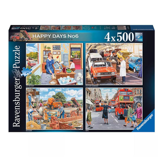 Ravensburger 4 x 500 Piece Puzzles - Work Day Memories