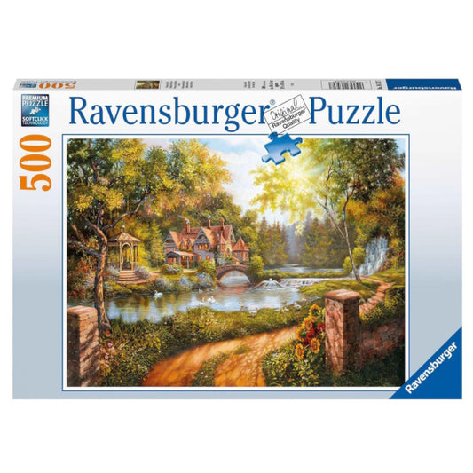 Ravensburger 500 Piece Puzzle -  Cottage by the River