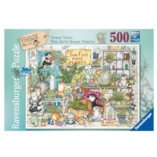 Ravensburger 500 Piece Puzzle - Crazy Cats Tom Cat's House Plants