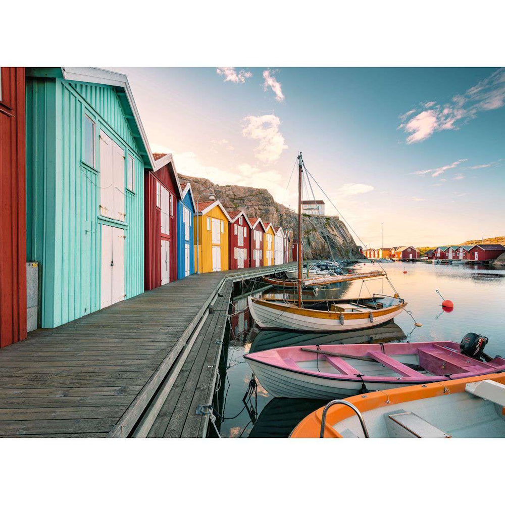 Ravensburger 500 Piece Puzzle - Boathouses in Smogen, Sweden