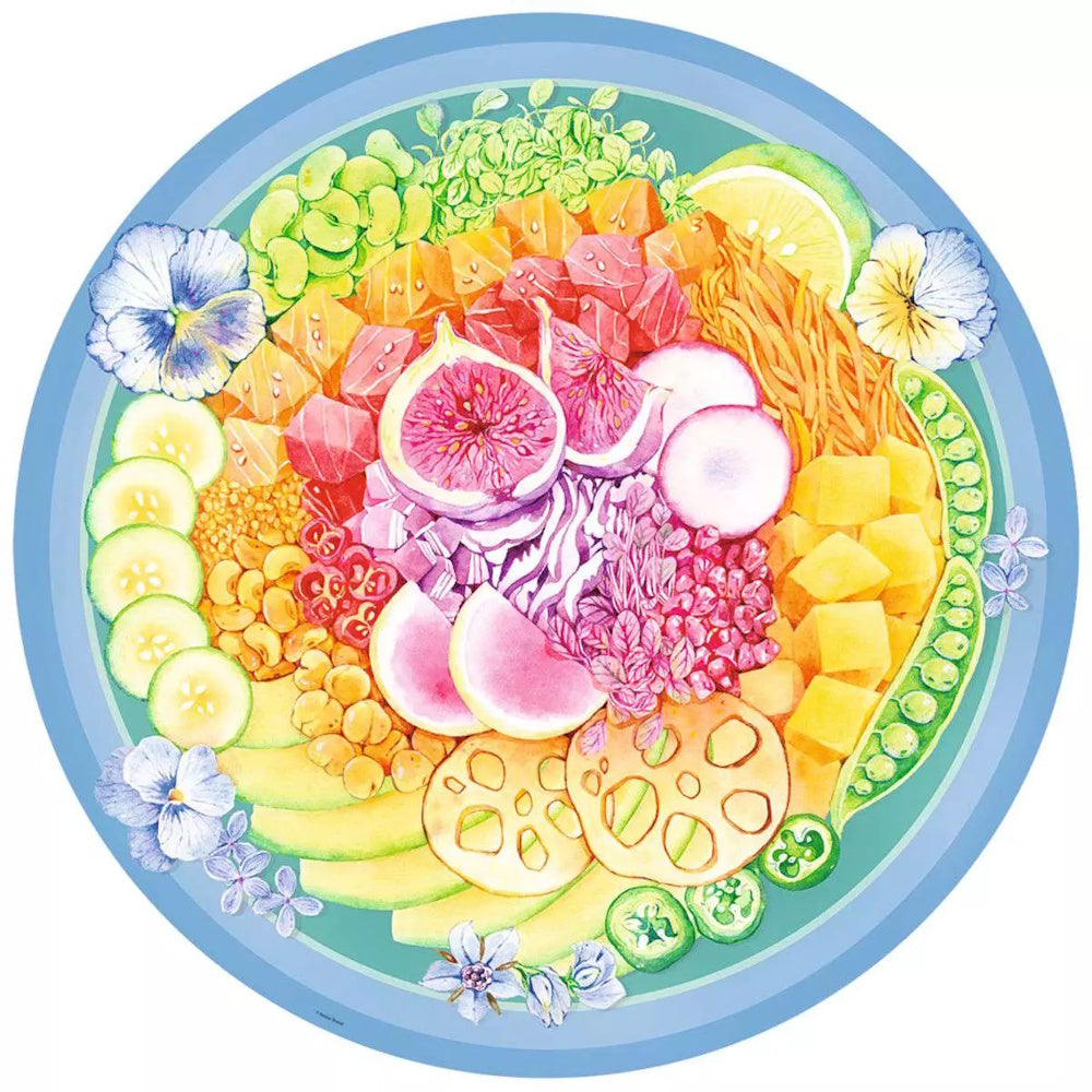 Ravensburger 500 Piece Round Puzzle - Circle of Colours: Poke Bowl