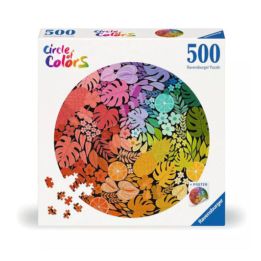 Ravensburger 500 Piece Round Puzzle - Circle of Colours: Tropical
