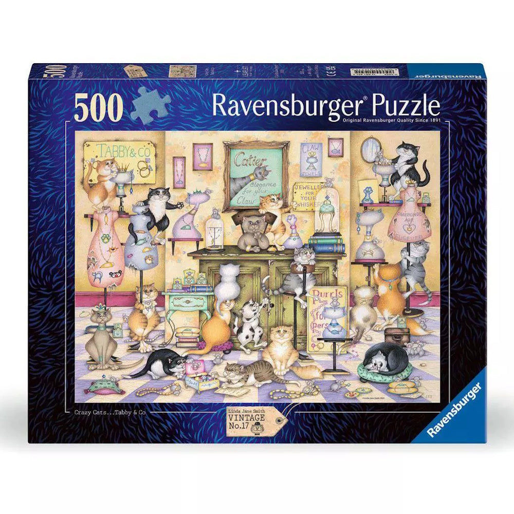 Ravensburger 500 Piece Puzzle - Crazy Cats Taby & Co