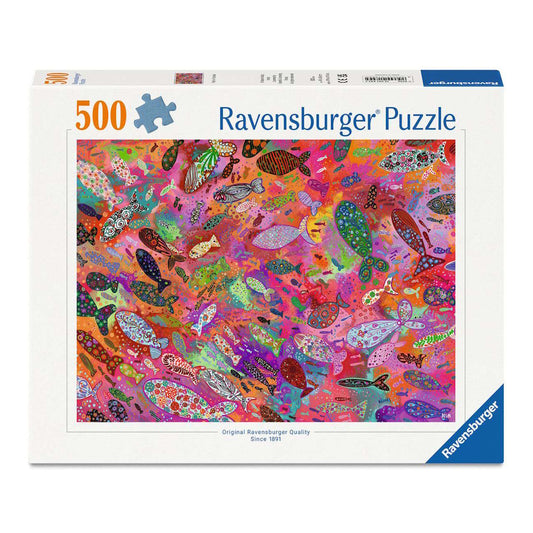 Ravensburger 500 Piece Puzzle - Fish in Fuchsia
