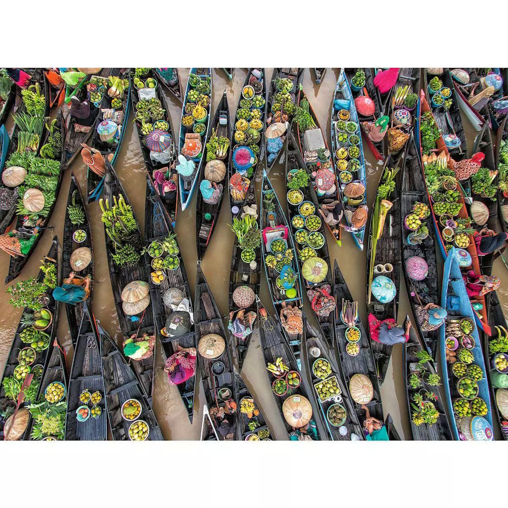 Ravensburger 500 Piece Puzzle - Floating Market, Indonesia