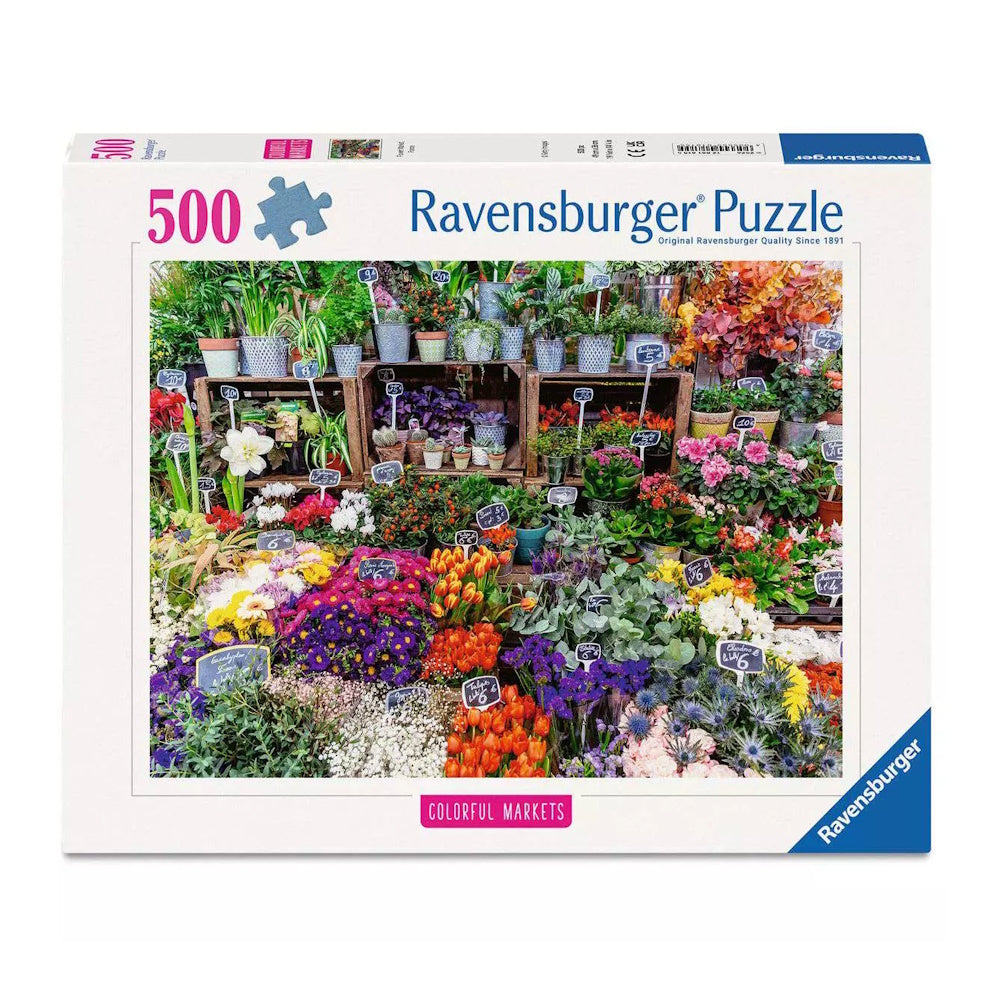 Ravensburger 500 Piece Puzzle - Flower Market, France