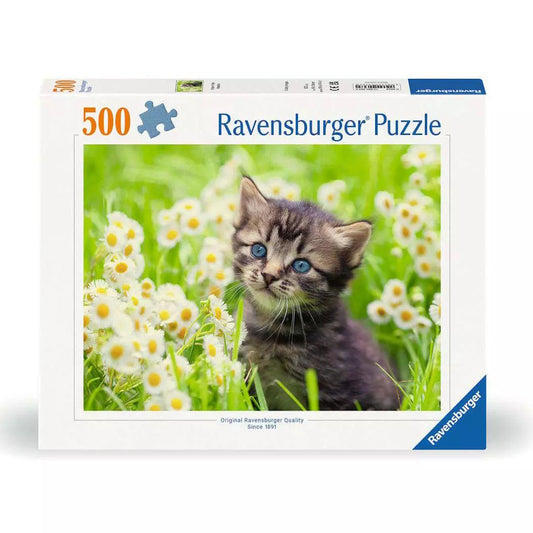 Ravensburger 500 Piece Puzzle - Kitten in the Meadow