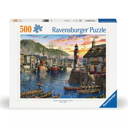 Ravensburger 500 Piece Puzzle - Sunrise at the Port