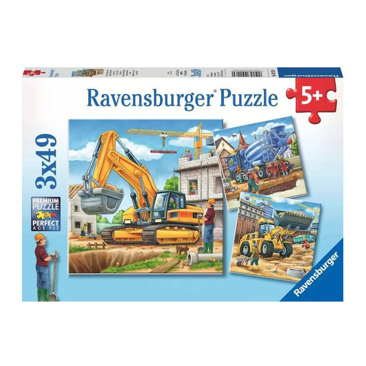 Ravensburger 3 x 49 Piece Puzzles - Construction Vehicle